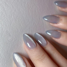 purpleflowercatseyepressonnail, gardenflowersacrylicnail, Flowers, eye