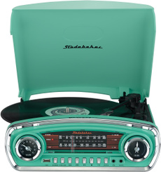 turntable, Bluetooth, studebaker, retro