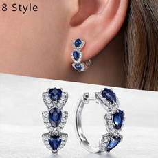 huggieearring, Cubic Zirconia, Hoop Earring, Gemstone Earrings