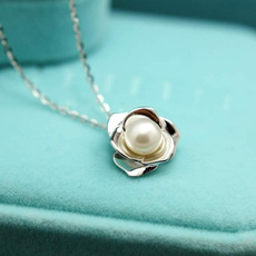 Flowers, Jewelry, pearls, flower necklace