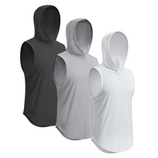 Fashion, Tank, Shirt, menhoodedtanktop