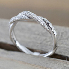 twistring, Engagement, wedding ring, 925 silver rings