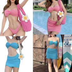 Women, strapless, solid, Woman Swimsuit