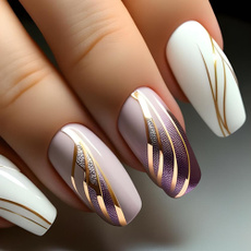 purplegriddetachablefalsenail, pressonnail, Beauty, golden
