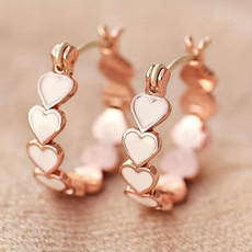 huggieearring, Heart, Hoop Earring, simpleearring