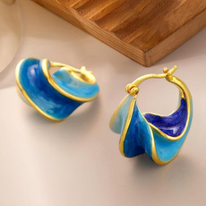 huggieearring, Blues, Hoop Earring, Jewelry