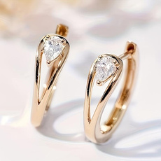 huggieearring, Cubic Zirconia, Hoop Earring, Jewelry