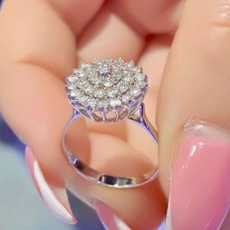 Cubic Zirconia, Fashion, Women Ring, 925 silver rings
