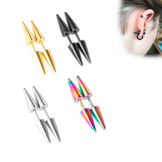 Steel, Goth, Joyería de pavo reales, coneearring