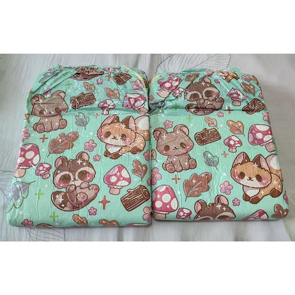 2pcs In A Pack Abdl Adult Diapers Cute Printed Adult Diapers Ddlg