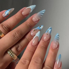 redmapleleavesacrylicnail, threedimensionalbowfakenail, Flowers, manicure