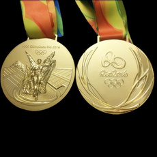 olympic, Gioielli, gold, badge