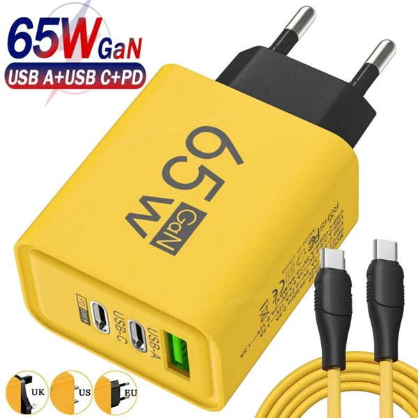 elough-65w-mobile-phone-chargers-usb-c-pd-qc3-0-3-ports-gan-quick