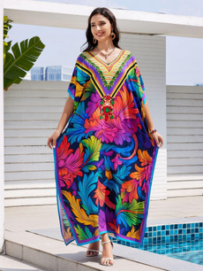 Summer, plus, Plus Size, caftan