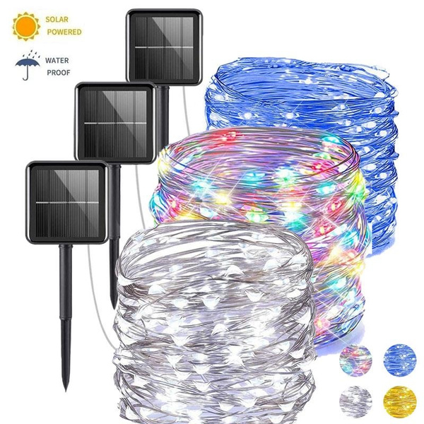 Solar Fairy String Lights 50/100/200/300LED Outdoor Waterproof 8 Modes ...