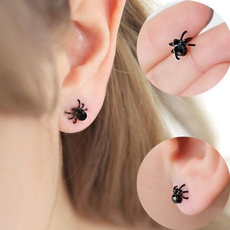 Black Earrings, Fashion, Jewelry, spiderearring