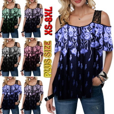 Summer, off shoulder top, Plus size top, Lace