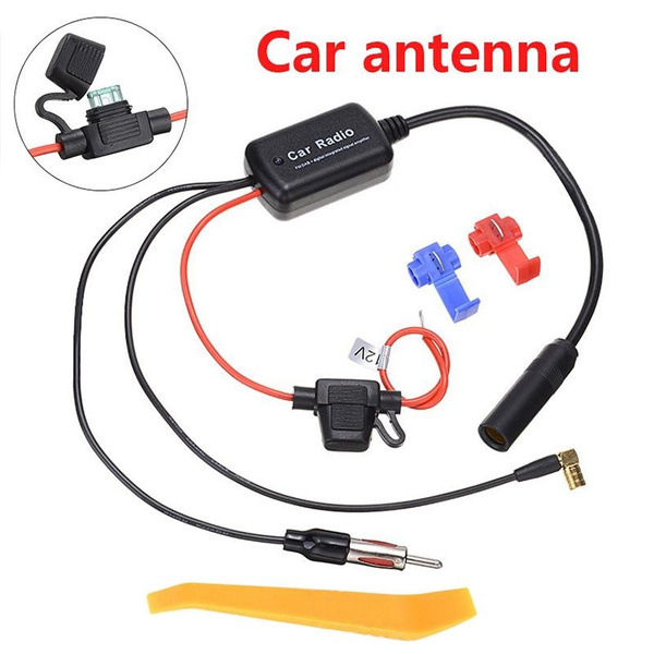 DAB Antenna, DAB Antenna Digitale Per Auto Radio FM/AM Amplificatore Per Auto Spina SMB Adattatore DIN Per Autoradio Auto Splitter Amplificatore Con Cavo Da 5m - Foto 5