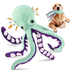 octopusdogtoy, Medium, petbitetoy, coubontaildogsqueakytoy