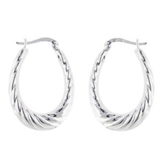 Sterling, Earring, Jewelry, oval