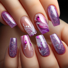 greenflowersgradientpressonnail, littleyellowflowerpressonnail, Ballet, Flowers