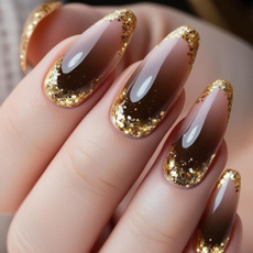 tulipblossomfakenail, gradientblueseaflowingsandfakenail, Fashion, Beauty