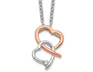 Sterling, Heart, DIAMOND, Jewelry
