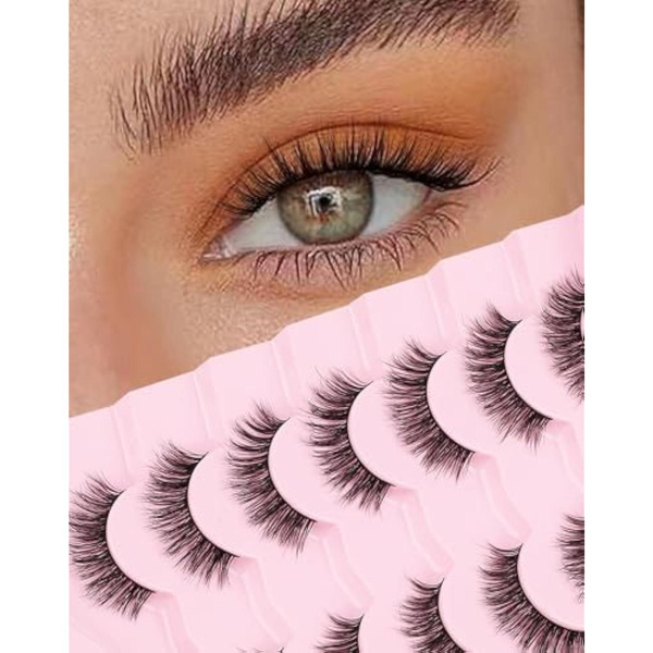 ICYCHEER Japanische Falsche Wimpern Ultraleicht – 4 Paare, Handgefertigt, Weich, Natürlicher Look