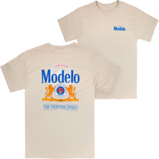 brown, Men, short sleeves, Beer