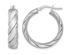 Sterling, Earring, Hoop Earring, polished