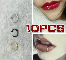 lippiercing, fakepiercing, Jewelry, lipringsstud