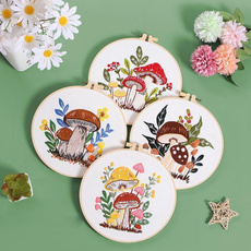 kids, diyroomdecor, Mushroom, mushroomembroiderykitcrossstitch