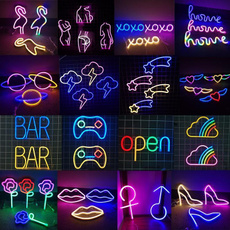 Night Light, Love, ledneonsignlight, Glass