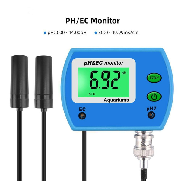 Professional 2 in 1 pH Meter EC meter for Aquarium Multi-parameter ...