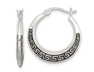 Sterling, Earring, Hoop Earring, Jewelry