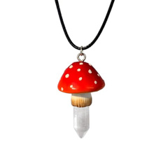 jewelleryset, Mushroom, Crystal, Handmade