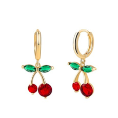 jewelleryset, gold, strawberry, Cherry
