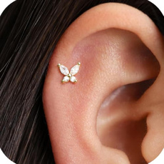 butterfly, Sterling, jewelleryset, gold