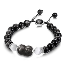 Bead, Earring, Cats, black