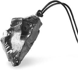 Crystal, black, shield, Necklace