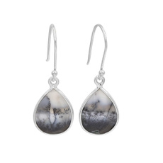 dendriticopalearring, Sterling, Silver Earrings, Dangle Earring