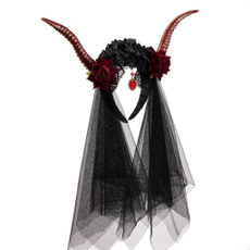 hair, Goth, Cosplay, Rose