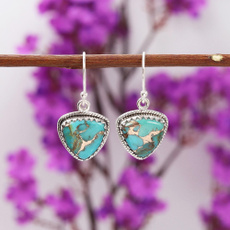Turquoise, Dangle Earring, Jewelry, Sterling Silver Earrings