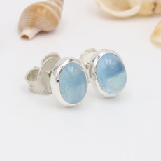 Women, aquamarine, Jewelry, Sterling Silver Earrings