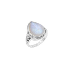 handmademoonstonejewelry, teardropring, rainbow, wedding ring