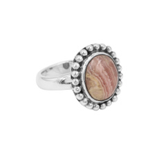 Sterling, unisexsilverring, rhodochrositering, Jewelry