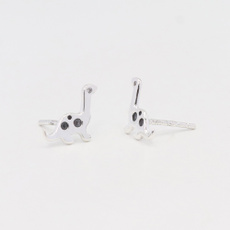 daintyearring, Sterling, sterling silver, moissanite earrings