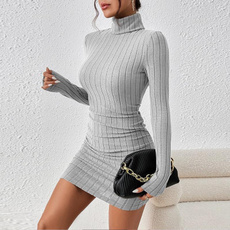 slimfitdres, greydres, Long Sleeve, Spring