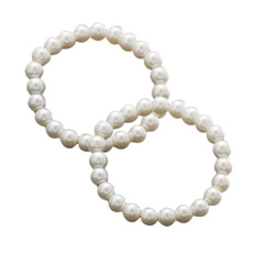 8MM, Pulseras de tobillo, Elastic, pearls