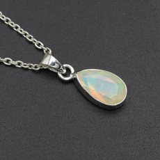 sterlingsilveropal, Jewelry, handmadeopalnecklace, octoberbirthstonenecklace